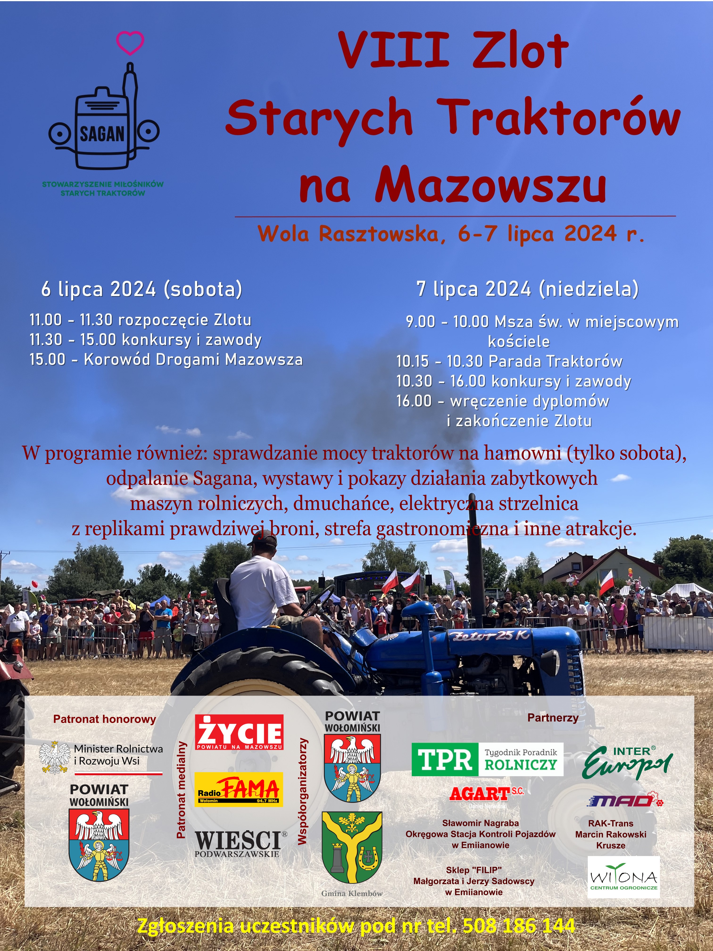 Zapraszamy na VIII Zlot Starych Traktorów na Mazowszu