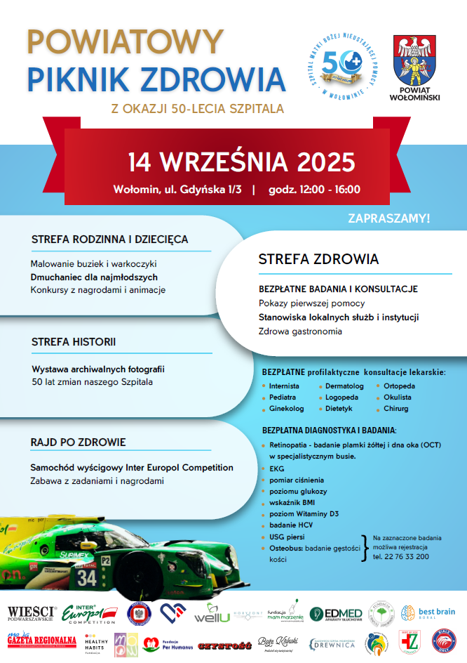 Powiatowy Piknik Zdrowia z okazji 50lecia Szpitala w Wołominie