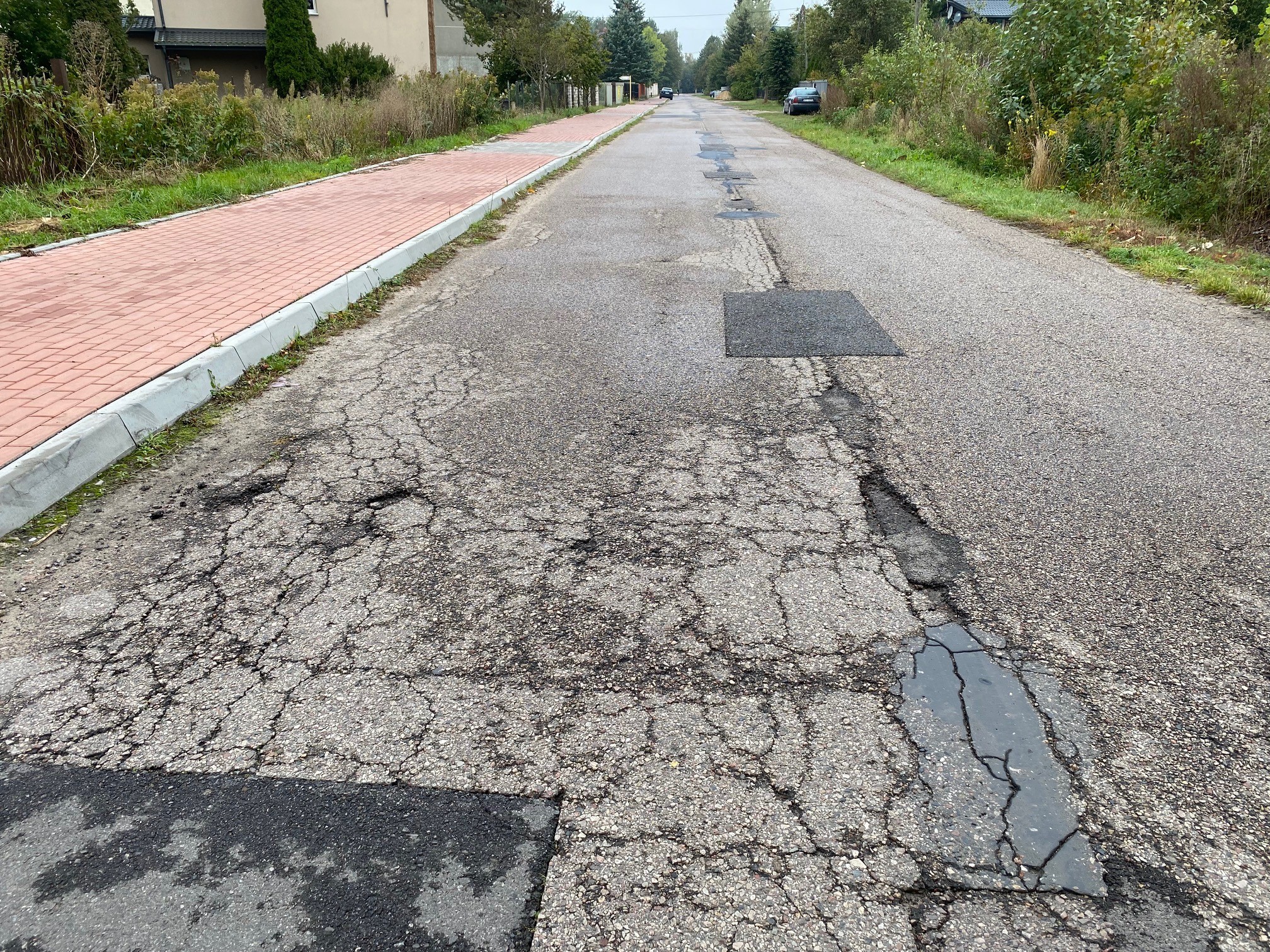 Obecny stan ul. Przejazdowej w Ostrówku