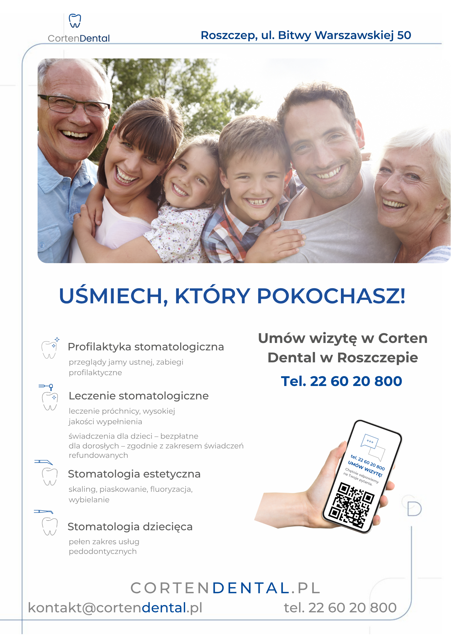 Zapraszamy do Corten Dental w Roszczepie