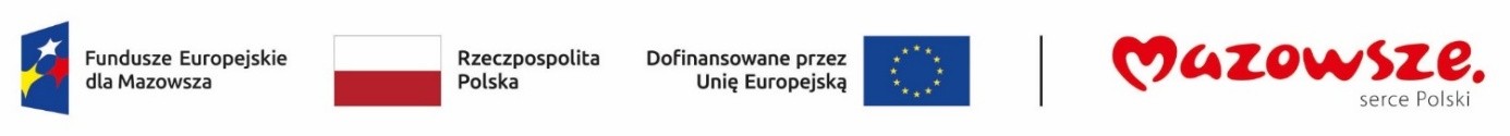 Loga Funduszy Europejskich oraz Mazowsza