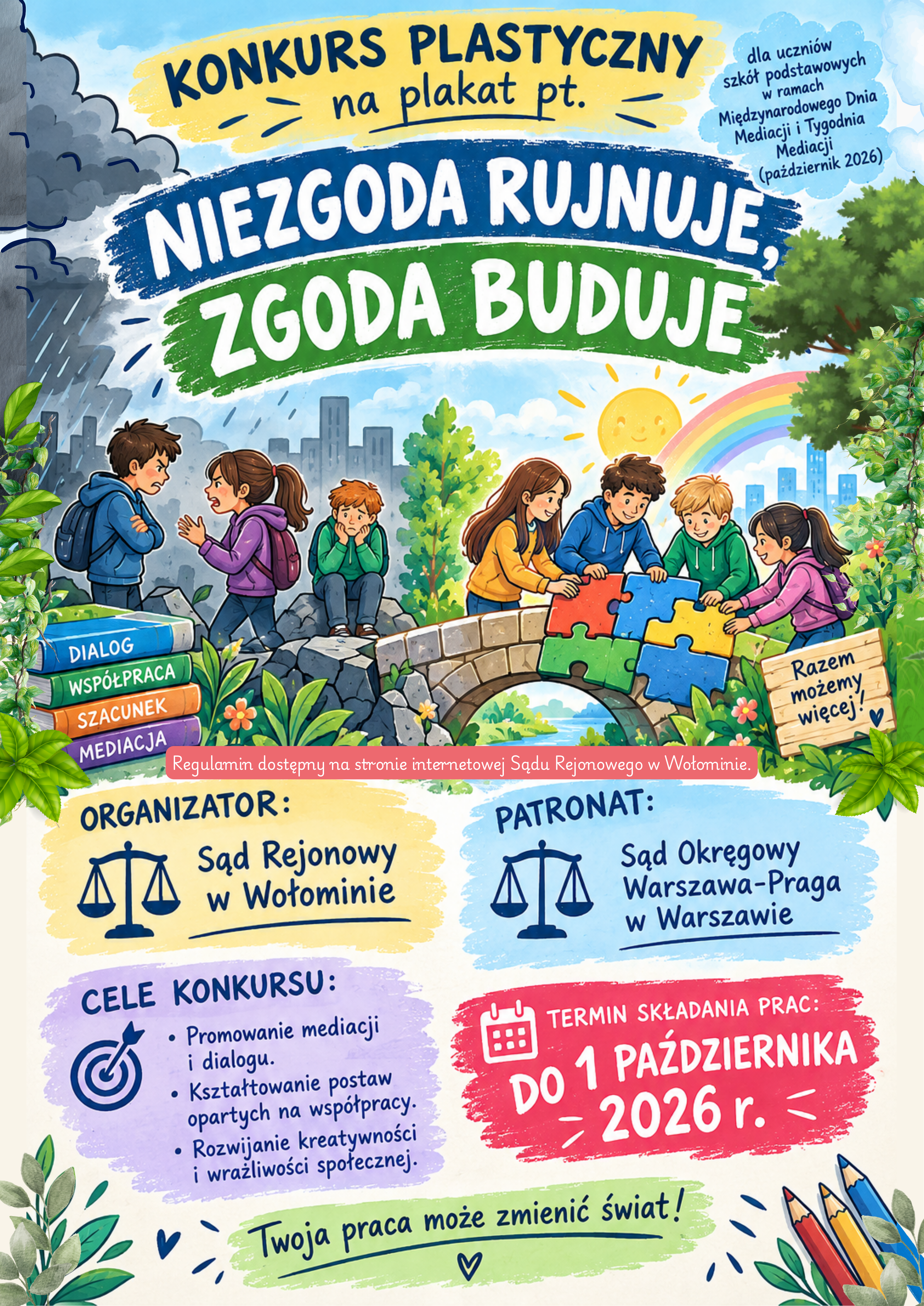 Konkurs na plakat pt. &bdquo;Zgoda buduje, niezgoda rujnuje&rdquo;