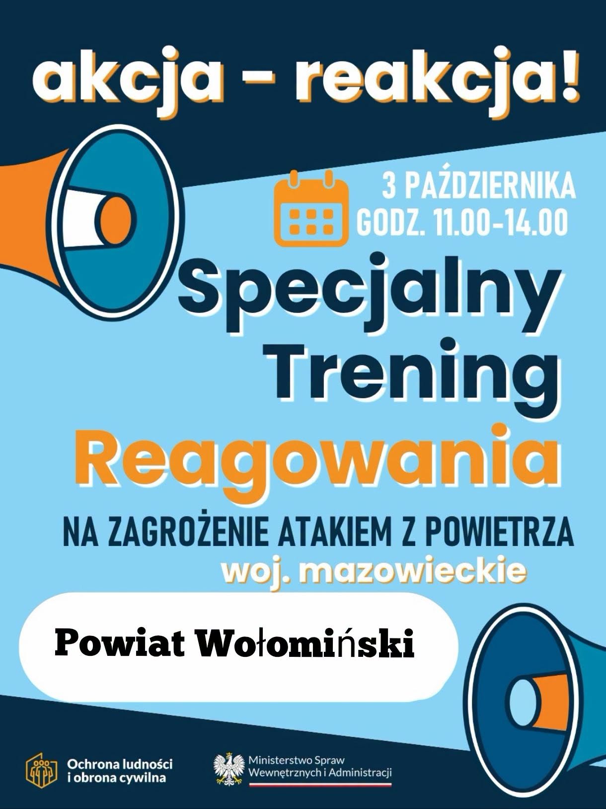 Trening reagowania na zagrożenie atakiem z powietrza w OSP Klembów